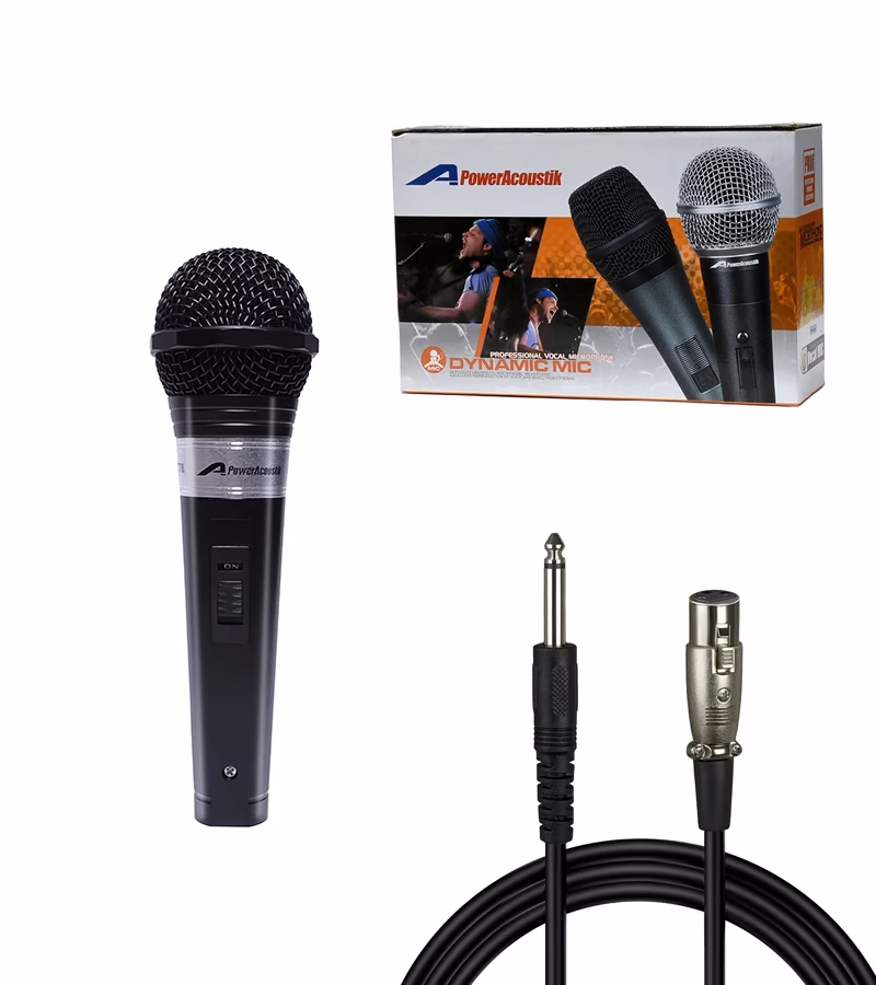 Micrófono de Mano Unidireccional PA  Micrófono Dinámico Unidireccional   Power Acoustik PA 
