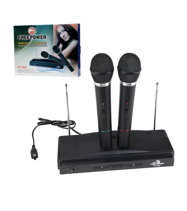 Micrófono Inalámbrico Doble - Free Power FP-505 Micrófono Inalámbrico Doble con Frecuencia VHF - Free Power FP-505, Micrófono de Frecuencia Fija VHF
