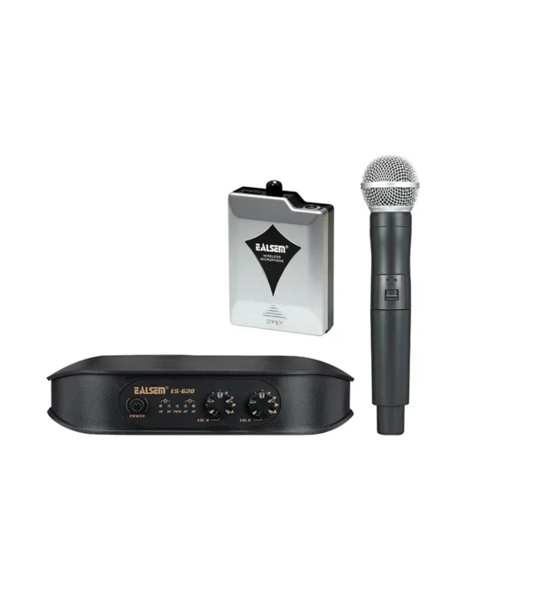 Micrófono Inalámbrico VHF de vincha y Mano Ealsem ES-620 Micrófono Inalámbrico de Vincha y Mano con Frecuencia VHF - Ealsem ES-620