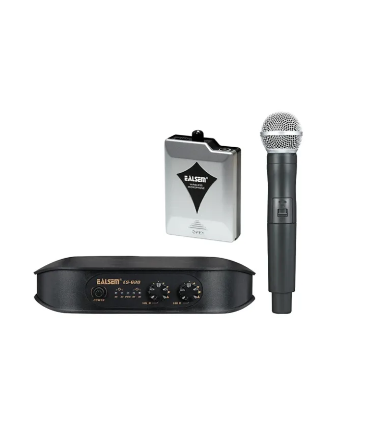 Micrófono Inalámbrico VHF de vincha y Mano Ealsem ES-620 Micrófono Inalámbrico de Vincha y Mano con Frecuencia VHF - Ealsem ES-620