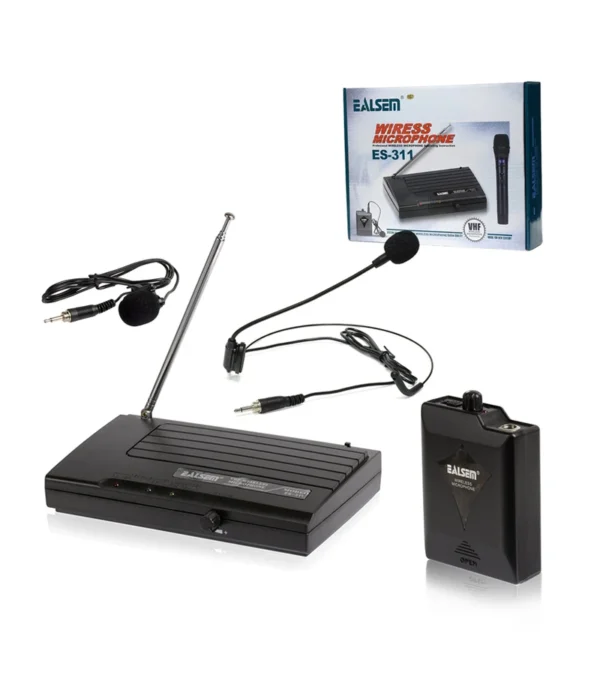 Micrófono Inalámbrico de Vincha y Solapa Ealsem ES-311 Micrófono Inalámbrico VHF con Solapa o Vincha - Ealsem ES-311