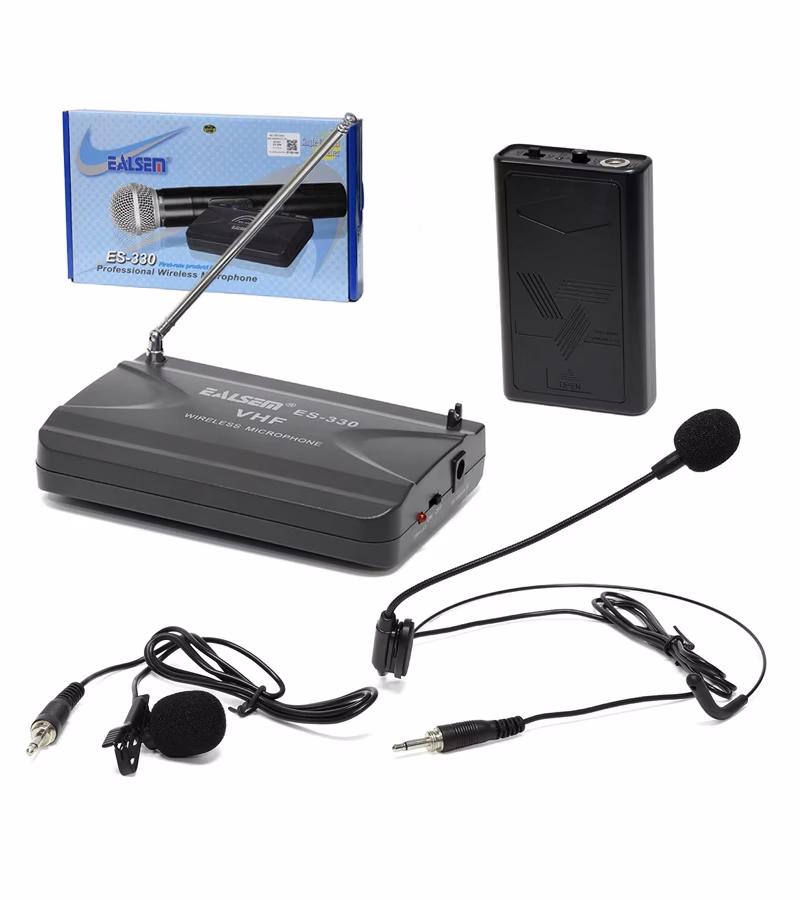 Micrófono Inalámbrico de Vincha y Solapa VHF EALSEM ES  V Micrófono Inalámbrico Solapero y Vincha con tecnología VHF   EALSEM ES  V
