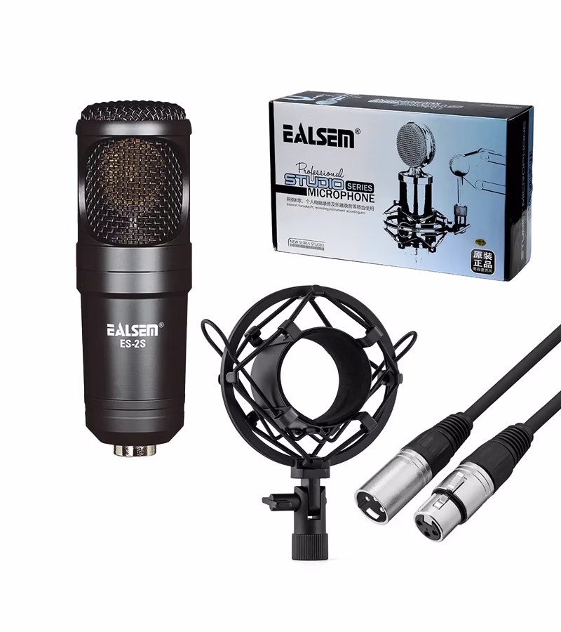 Micrófono de Estudio Profesional Ealsem ES S Micrófono Condensador de Estudio Profesional EALSEM ES S