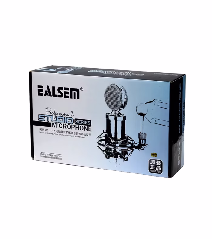 Micrófono de Estudio Profesional Ealsem ES S Micrófono Condensador de Estudio Profesional EALSEM ES S