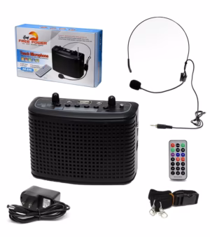 Mini Parlante con Micrófono de Vincha Portátil - Free Power AK-E40 Mini Parlante Amplificador con Micrófono de Vincha, Lector de USB Mp3 y Bluetooth - HawK Free Power AK-E40