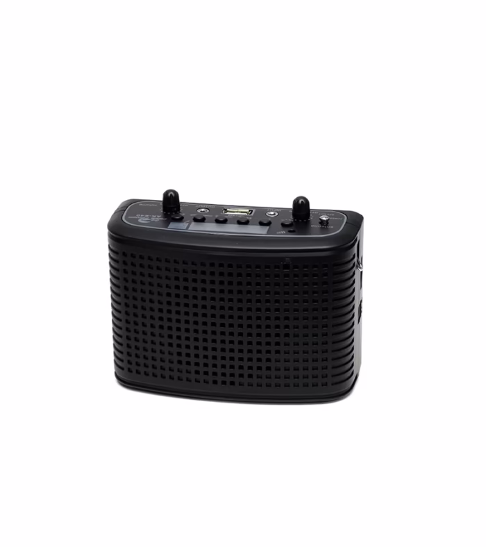 Mini Parlante con Micrófono de Vincha Portátil   Free Power AK E Mini Parlante Amplificador con Micrófono de Vincha Lector de USB Mp y Bluetooth   HawK Free Power AK E