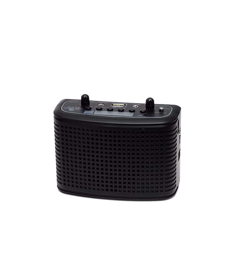 Mini Parlante con Micrófono de Vincha Portátil   Free Power AK E Mini Parlante Amplificador con Micrófono de Vincha Lector de USB Mp y Bluetooth   HawK Free Power AK E