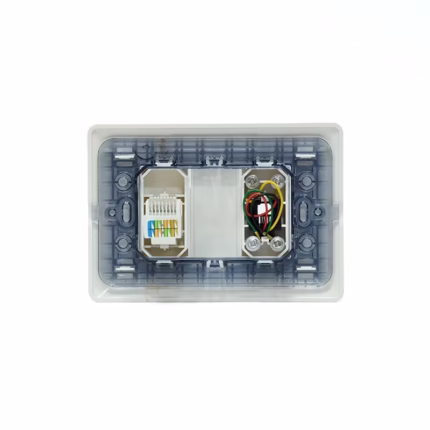 Placa de Pared RJ11 Telefónico y Red Cat5e Opalux BM1876 Wall Plated con Puerto Telefónico y RJ45 cat5e - Opalux BM1885