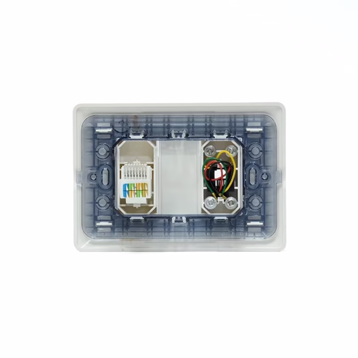 Placa de Pared RJ Telefónico y Red Cate Opalux BM Wall Plated con Puerto Telefónico y RJ cate   Opalux BM