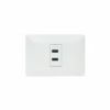 Placa de Pared USB de Carga x Opalux BM Wall Plated con  Puertos USB de Carga   Opalux BM