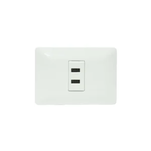 Placa de Pared USB de Carga x2 Opalux BM1116 Wall Plated con 2 Puertos USB de Carga - Opalux BM1116