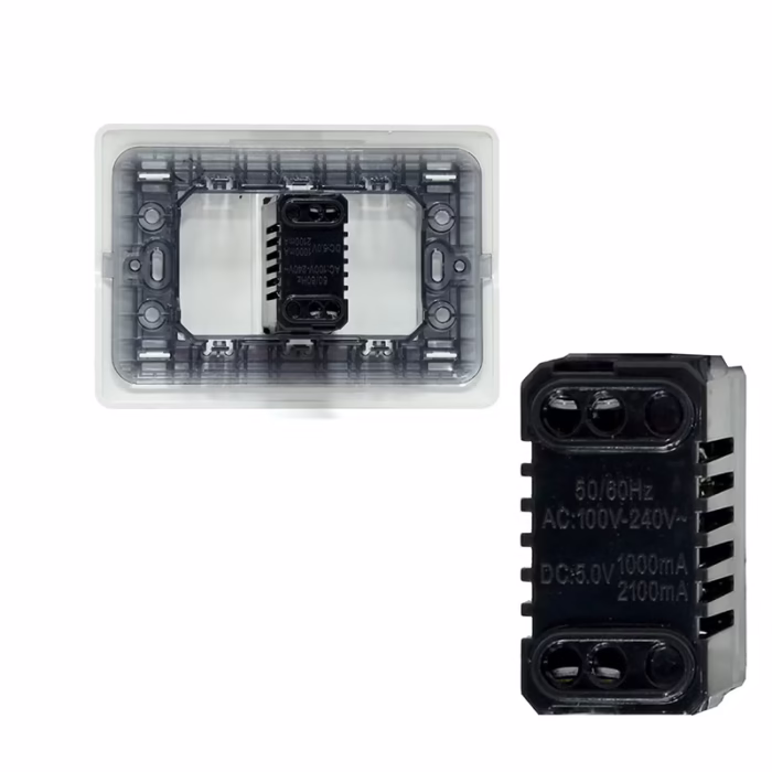 Placa de Pared USB de Carga x Opalux BM Wall Plated con  Puertos USB de Carga   Opalux BM