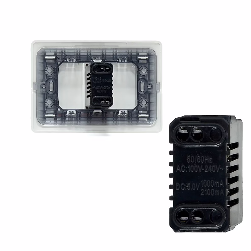 Placa de Pared USB de Carga x Opalux BM Wall Plated con  Puertos USB de Carga   Opalux BM