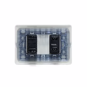 Placa de Pared USB de Carga x2 con Toma Eléctrica Plana NEMA Opalux BM1226____01 Placa de Pared USB Opalux BM | Carga Rápida y Tomacorriente Integrado