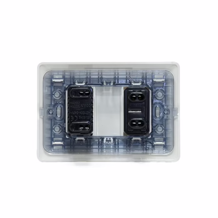 Placa de Pared USB de Carga x con Toma Eléctrica PlanoRedondo NEMA Opalux BM Wall Plated con  Puertos USB de Carga y  Puerto de Toma Eléctrica Americana Opalux BM