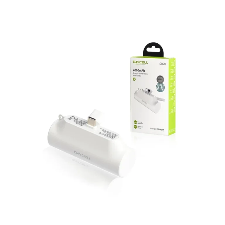 Power Bank de 4000mAh USB C Daycell DB29-C Cargador Portátil para Celulares con conector USB C de 4000mAh Daycell DB29