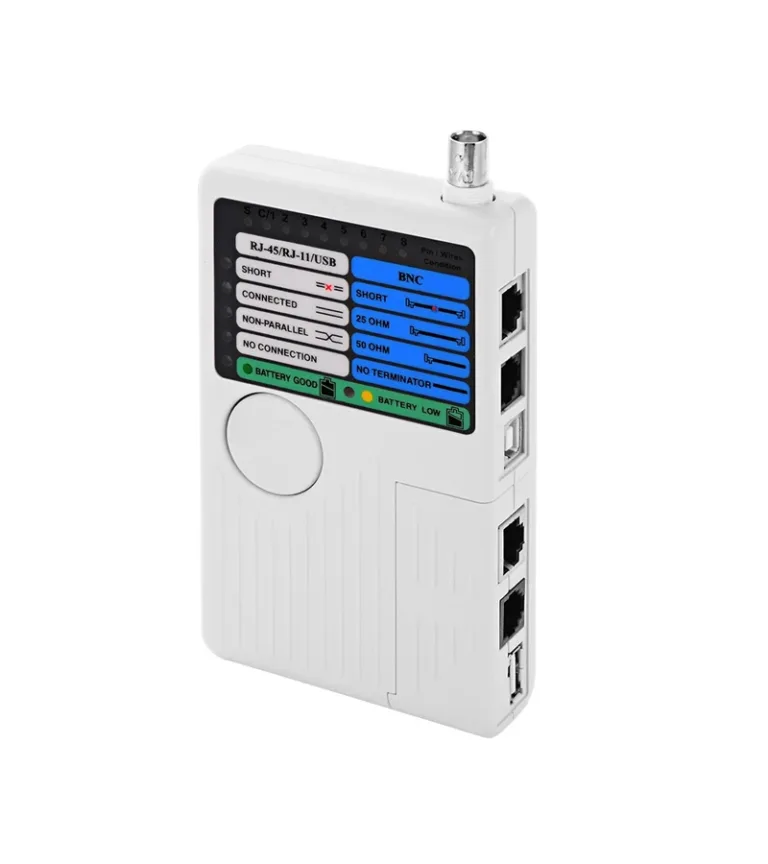 Probador de Cable UTP BNC USB y Telefónico High Full Max HFM-C14: ¡Verifica tus Conexiones con Precisión!
