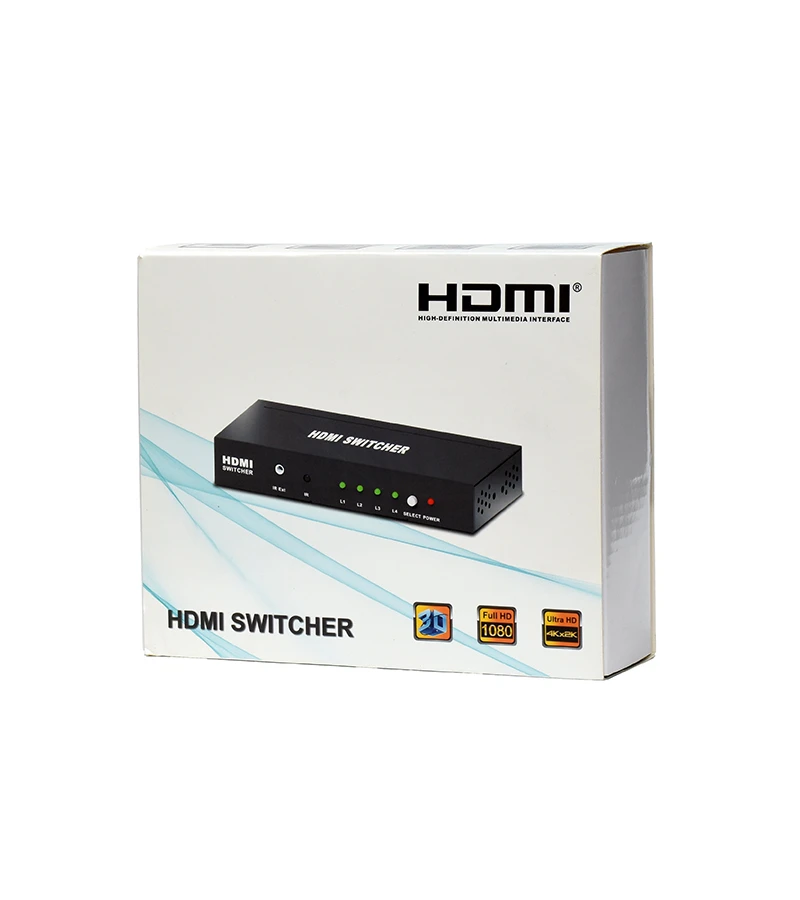 Selector HDMI 5 Entradas 1 Salida Switch 4K Delcom DSWI004 Switch HDMI 5x1 para  Video y Audio HDMI hasta 4K v2.0 Delcom DSWI004, Selector de Video HDMI