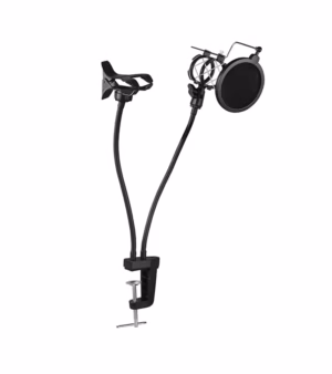 Soporte para Micrófono con Clip para Celulares DS-302 Soporte de Micrófono con Clip para Celular para Mesa - Hawk Free Power DS-302, Porta Micrófono con Celular para Mesa o Escritorio HFM, ZZ-DS-302