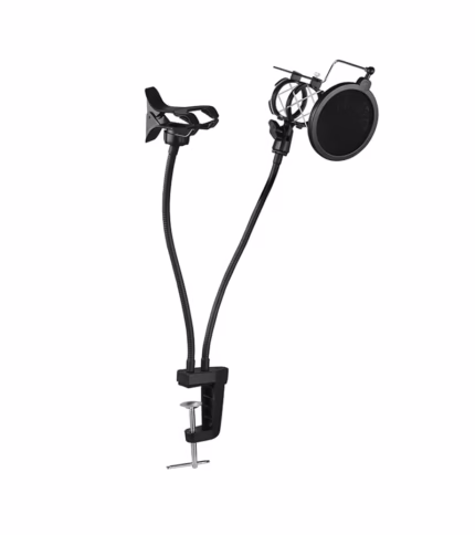 Soporte para Micrófono con Clip para Celulares DS-302 Soporte de Micrófono con Clip para Celular para Mesa - Hawk Free Power DS-302, Porta Micrófono con Celular para Mesa o Escritorio HFM, ZZ-DS-302