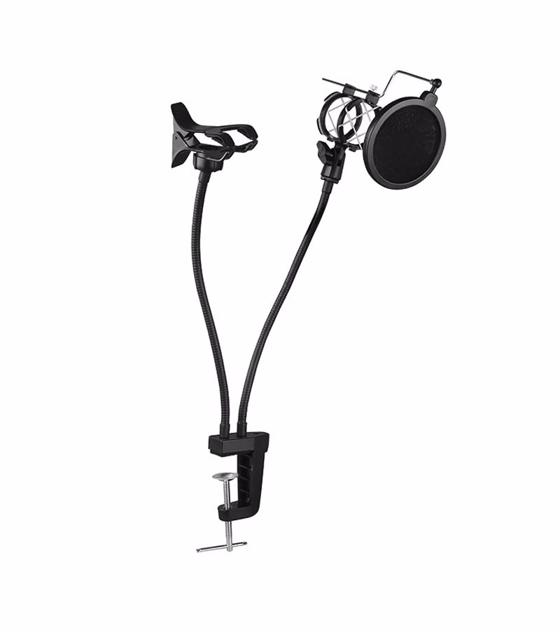 Soporte para Micrófono con Clip para Celulares DS  Soporte de Micrófono con Clip para Celular para Mesa   Hawk Free Power DS  Porta Micrófono con Celular para Mesa o Escritorio HFM ZZ DS 