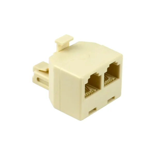 Splitter Telefónico 1x2 vías High Full Max ZZ-B-0167 Splitter para Conector Telefónico RJ11 de 1 Entrada Macho con 2 Salidas Hembra - High Full Max ZZ-B-0167