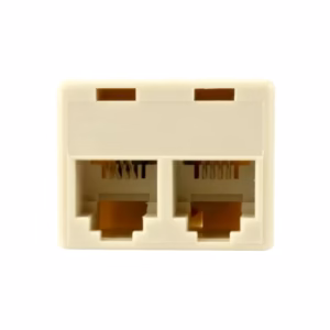Splitter Telefónico 1x2 vías High Full Max ZZ-B-0167 Splitter para Conector Telefónico RJ11 de 1 Entrada Macho con 2 Salidas Hembra - High Full Max ZZ-B-0167