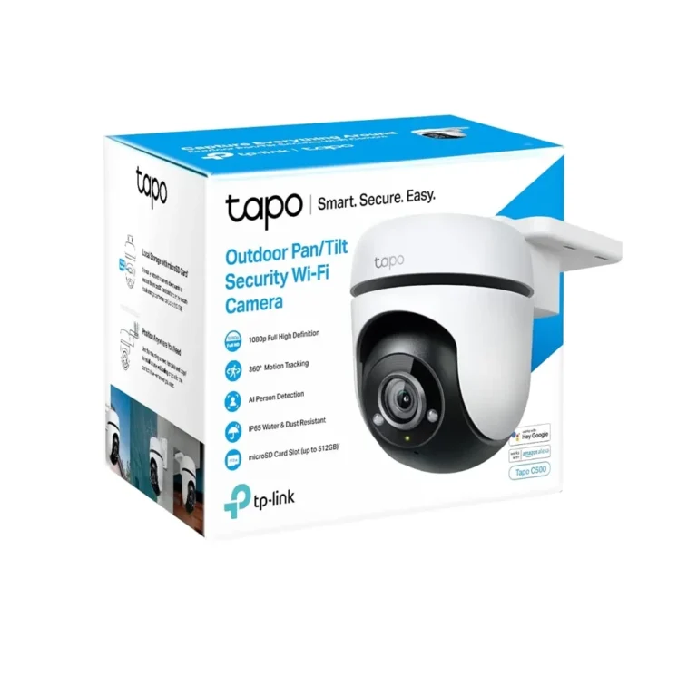 Tapo C500 Cámara WIFI para Exterior con Movimiento de 360 Grados - TP-Link Tapo C500 Cámara de Seguridad para exterior con rotación 360°