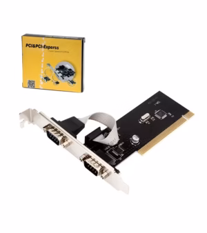 Tarjeta PCI Serial x 2 Puertos RS232 Chip 60806A Tarjeta PCI con 2 Puertos Serial RS232 DB9 Macho - Puerto de Comunicaciones con Chip 60806A