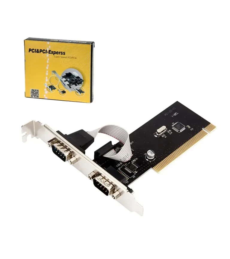 Tarjeta PCI Serial x 2 Puertos RS232 Chip 60806A Tarjeta PCI con 2 Puertos Serial RS232 DB9 Macho - Puerto de Comunicaciones con Chip 60806A