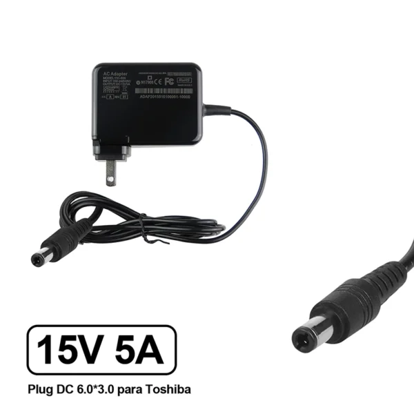 Adaptador de 15V 5A para Laptop Toshiba - Briyon 155-809