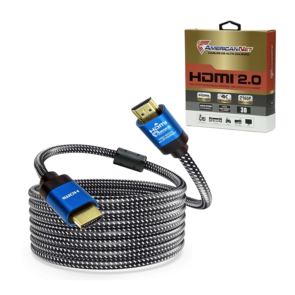 Cable Hdmi 2.0 4k 15 Metros Alta Velocidad Resistente Mallad