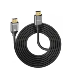 Cable HDMI Delcom de 5 Metros 4K@60Hz v2.0 DCHD042: Conexión sin Límites en Alta Resolución, Cable HDMI 2.0 premium Delcom DCHD042 de 5 metros color negro, mostrando sus conectores reforzados de aluminio y bañados en oro, un producto de HD Multimedia PERU SAC.