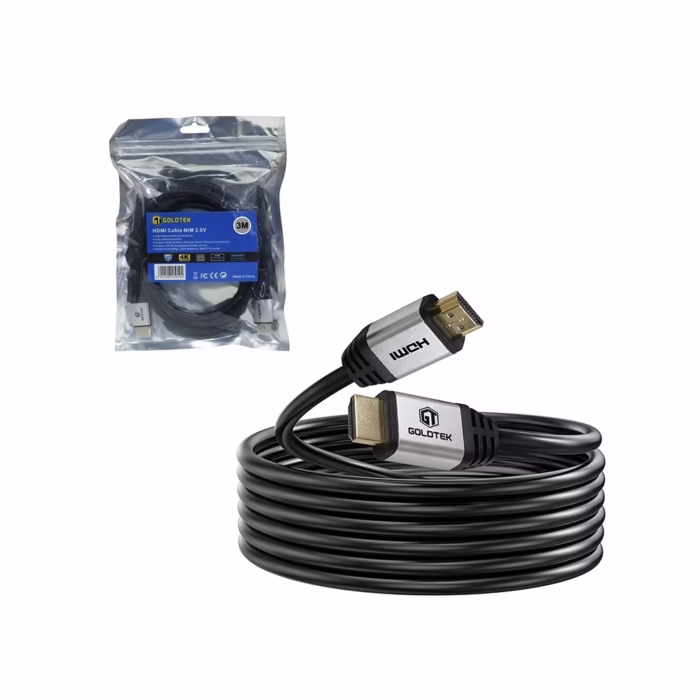 Cable HDMI de 3MT 4K Ultra HD Goldtek GTHD002_____ HD Multimedia PERU SAC Cable HDMI de MT K Ultra HD Goldtek GTHD Cable HDMI de Metros Ultra HD Khz D Audio Retorno Ethernet HDR High Speed Goldtek GTHD