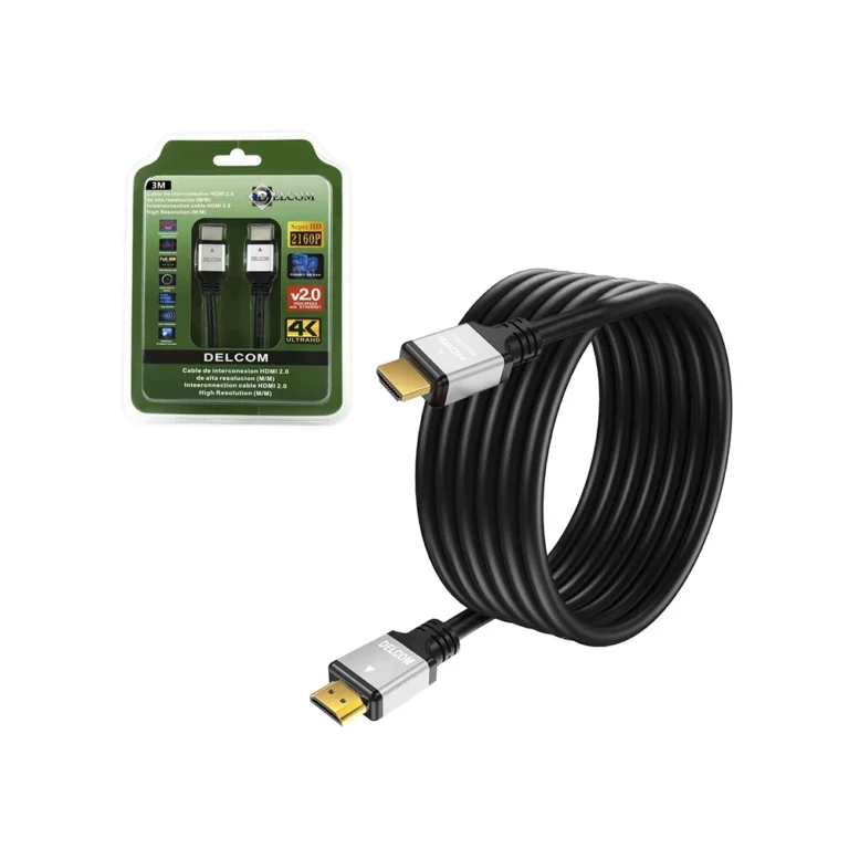 Cable HDMI de 3MT Delcom DCHD041 Cable HDMI de 3 Metros Versión 2.0 Ultra HD 4K*2K 3D con HDR y Audio Retorno - Delcom DCHD041