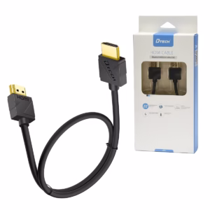 Cable HDMI de 50cm 4K Slim DTECH DT-H202A: ¡Conexión Ultra HD con Máxima Flexibilidad!