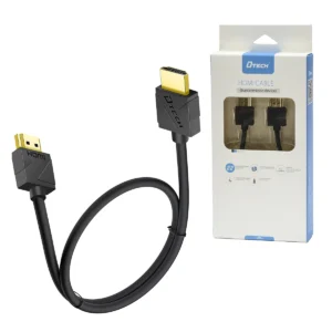 Cable HDMI de 50cm 4K Slim DTECH DT-H202A: ¡Conexión Ultra HD con Máxima Flexibilidad!