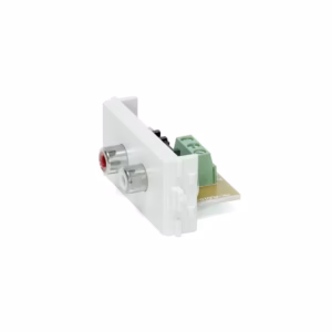 Conector RCA con Borneras para Placa de Pared ADP-153 Adaptador RCA para Placa de Pared de 3 Filas ADP-153, 2 RCA de Audio Estéreo R+L con Borneras para Wall Plate