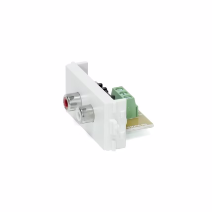 Conector RCA con Borneras para Placa de Pared ADP  Adaptador RCA para Placa de Pared de  Filas ADP   RCA de Audio Estéreo RL con Borneras para Wall Plate