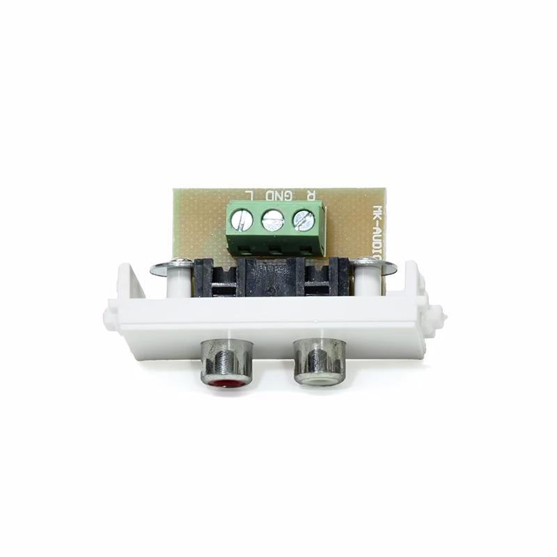 Conector RCA con Borneras para Placa de Pared ADP  Adaptador RCA para Placa de Pared de  Filas ADP   RCA de Audio Estéreo RL con Borneras para Wall Plate