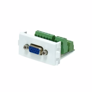 Conector VGA con Borneras para Placa de Pared ADP-152 Adaptador VGA para Placa de Pared de 3 Filas ADP-152, VGA de 15 Pines con Borneras para Wall Plate