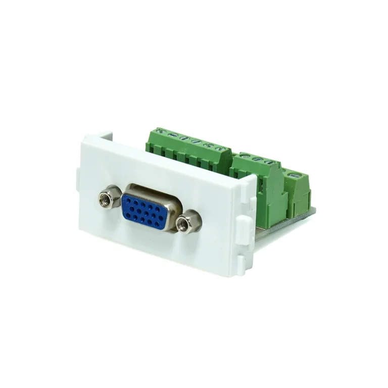 Conector VGA con Borneras para Placa de Pared ADP-152 Adaptador VGA para Placa de Pared de 3 Filas ADP-152, VGA de 15 Pines con Borneras para Wall Plate