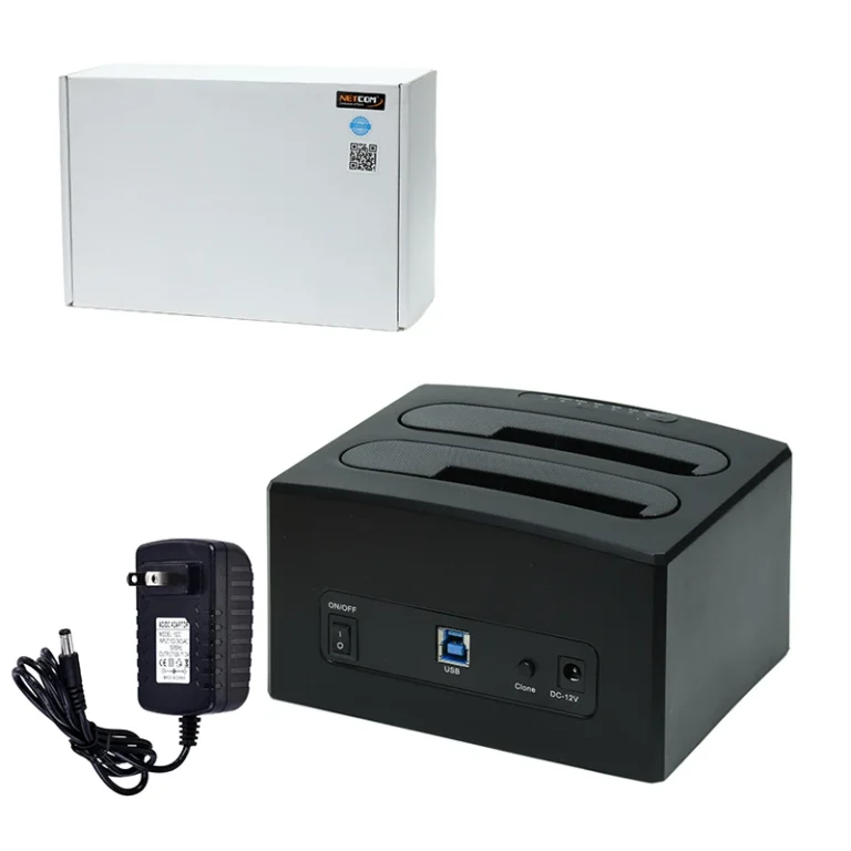 Docking Clonador de Disco Duro y SSD - Netcom PE-DS0053 Clonador de Disco Duro de 3.5" y 2.5" para HDD y SSD USB 3.0 NETCOM PE-DS0053