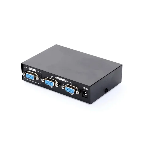 Splitter VGA 1x2 Vías de 200Mhz Trautech PE-VS0027 Splitter de Video VGA con 1 Entrada 2 salidas en Simultáneo a 200Mhz Full HD 1920 x 1280 píxeles - Trautech PE-VS0027
