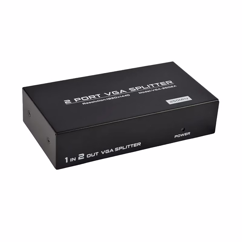Splitter VGA x Vías de Mhz American NET GP    Splitter de Video VGA con  Entrada  salidas en Simultáneo a Mhz Full HD  x  píxeles American NET GP 