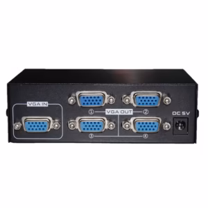 Splitter VGA 1x4 Vías de 200Mhz Trautech PE-VS0043 Splitter de Video VGA con 1 Entrada 4 salidas en Simultáneo a 200Mhz Full HD 1920 x 1280 píxeles - Trautech PE-VS0043