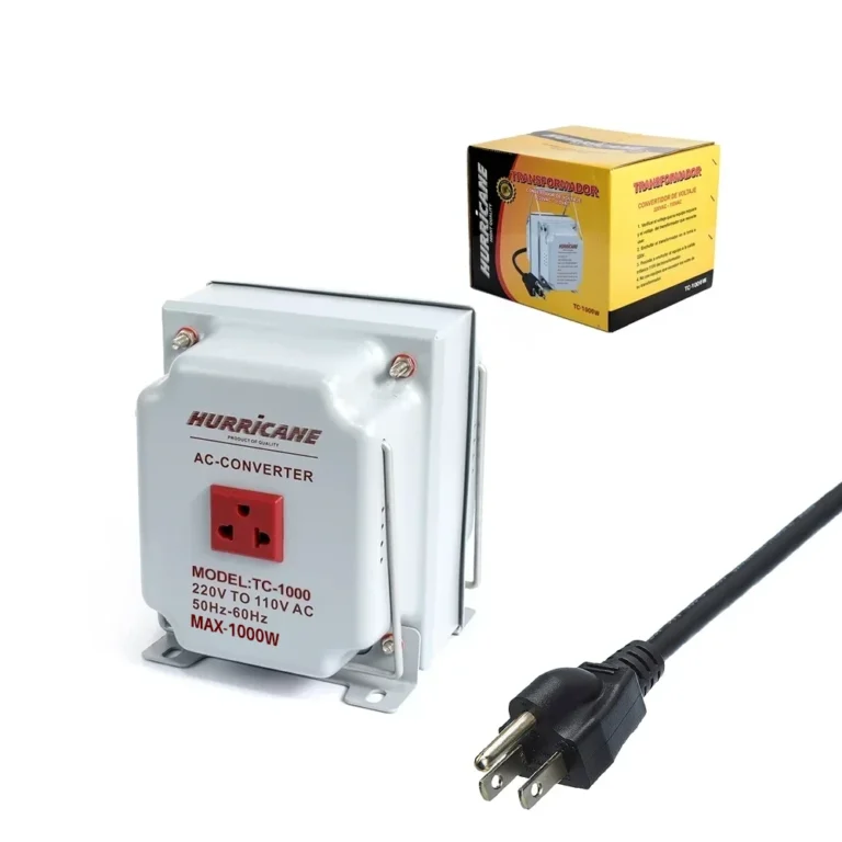 Transformador de 220v a 110v de 1000W Hurricane TC-1000W: Convierte la corriente para alimentar tus dispositivos de 110v en el extranjero