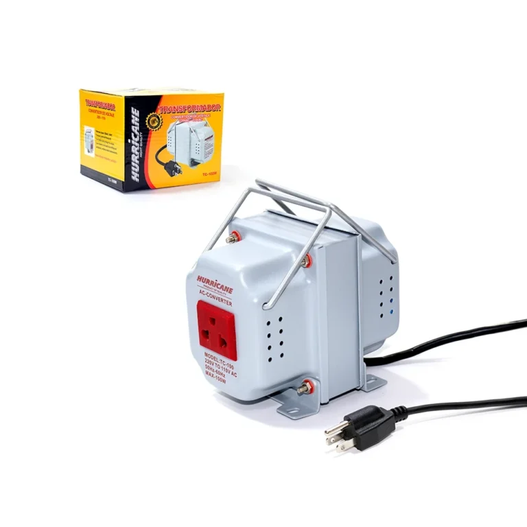Transformador de 220V a 110V de 100W Hurricane TC-100W Auto Transformador de 100W, Convertidor de Voltaje 220v a 110v AC 50/60hz Hurricane TC-100W