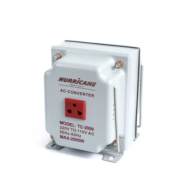 Transformador de 220V a 110VAC de 2000W Hurricane TC-2000W Auto Transformador de 2000W, Convertidor de Voltaje 220v a 110v AC 50/60hz Hurricane TC-2000