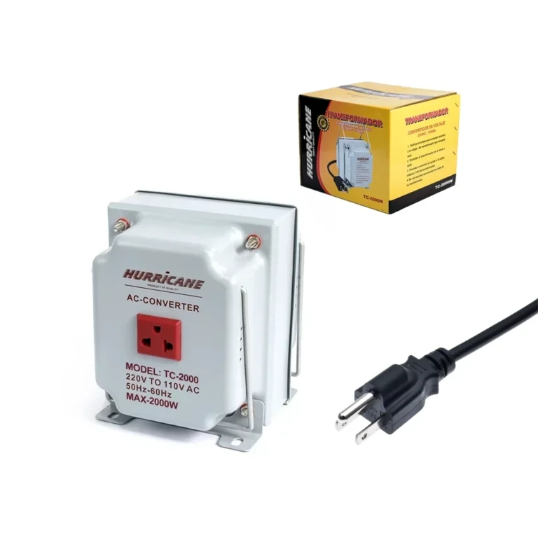Transformador de 220V a 110VAC de 2000W Hurricane TC-2000W Auto Transformador de 2000W, Convertidor de Voltaje 220v a 110v AC 50/60hz Hurricane TC-2000